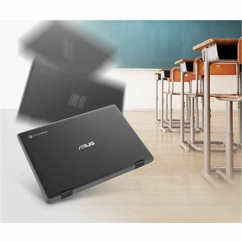 Asus Chromebook Flip CR1 CR1100 CR1100FKA-QC1-CB Chromebook 11.6 en 2 robuste et convertible avec écran tactile 1 pouces - HD - Intel Celeron N4500 - 4 Go - 32 Go de mémoire flash - Gris foncé CR1100FKA-QC1-CB