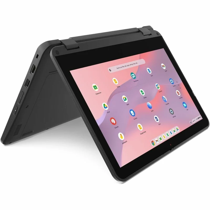 Chromebook Lenovo 500e Gen 4s 83N80001US 11.6" tactile convertible 2 en 1 - HD - Intel N-Series N250 - 8 Go - 64 Go de mémoire flash - Clavier anglais - Gris 83N80001US