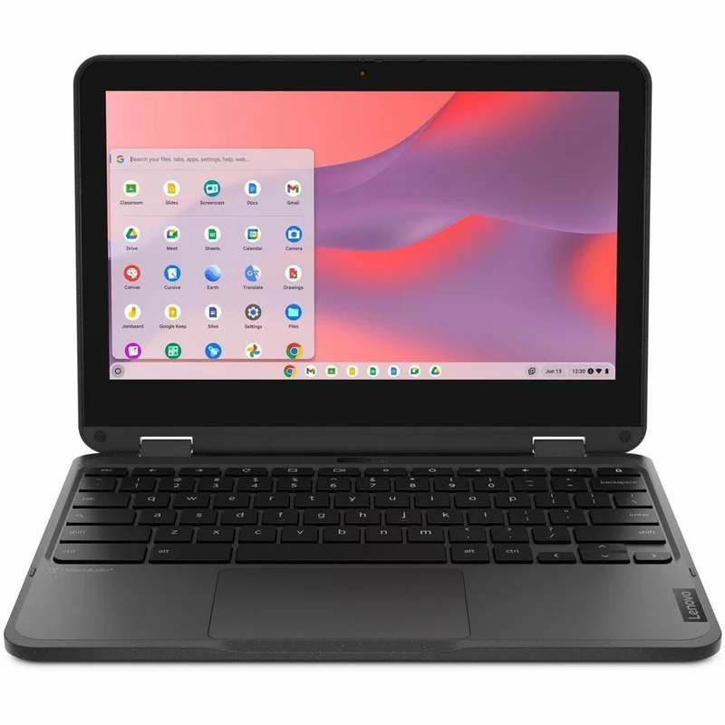 Lenovo Chromebook 500e Gen 4s 83L40001CF Chromebook 11.6 en 2 convertible 1" tactile - HD - Intel N-Series N100 - 8 Go - 64 Go de mémoire flash - Clavier français et anglais - Gris 83L40001CF