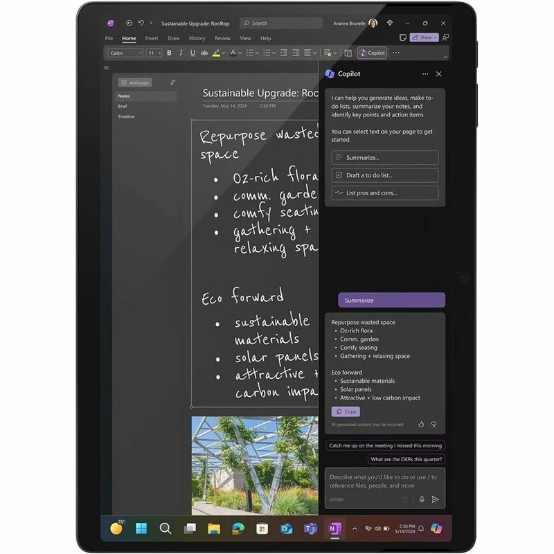 Tablette PC Microsoft Surface Pro 11 Copilot+ - 13" - Technologie vPro - 16 Go - SSD 512 Go - Windows 11 Pro - Noir EP2-20128