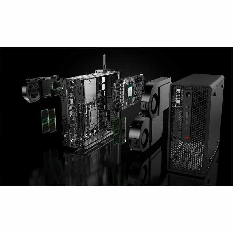 Station de travail Lenovo ThinkStation P3 Ultra 30HA00ASCA - 1 x Intel Core i7 14e génération i7-14700 - Technologie vPro - 32 Go - SSD 1 To - Ultra compact - Noir 30HA00ASCA