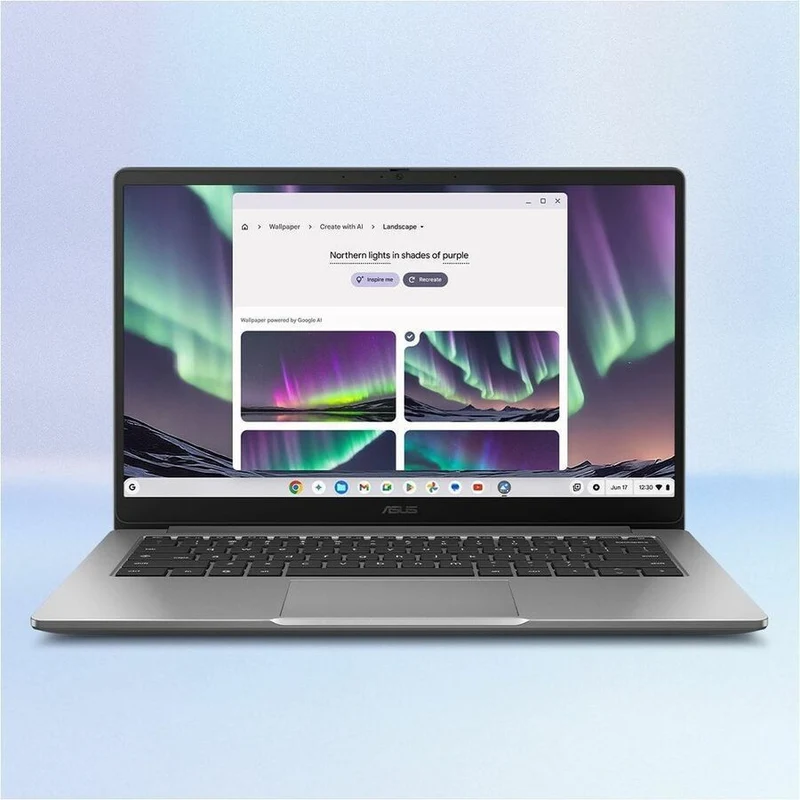 Asus Chromebook CX1405 CX1405CTA-DS31-CB Chromebook 14" - Full HD - Intel Core 3 N355 - 8 Go - 128 Go de mémoire flash - Clavier anglais et français - Gris roche CX1405CTA-DS31-CB