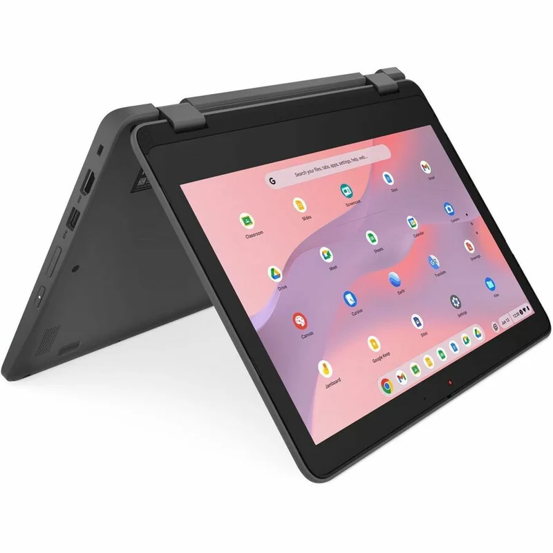 Lenovo 300e Yoga Chromebook Gen 4 82W2002HUS Chromebook 11.6 en 2 convertible 1" tactile - HD - Octa-core (ARM Cortex A76 + Cortex A55) - 4 Go - 32 Go de mémoire flash - Clavier anglais - Gris graphite 82W2002HUS