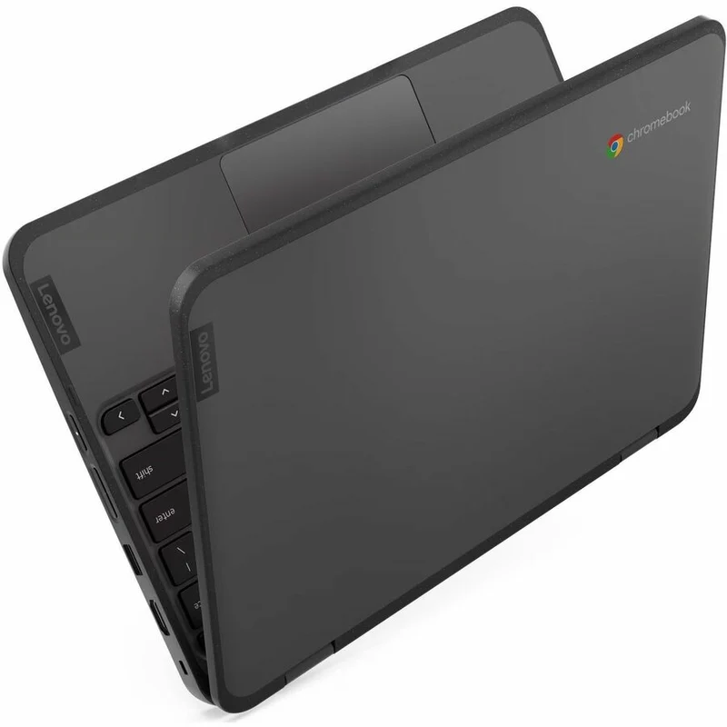 Chromebook Lenovo 500e Gen 4s 83L40001US 11.6" tactile convertible 2 en 1 - HD - Intel N-Series N100 - 8 Go - 64 Go de mémoire flash - Clavier anglais - Gris 83L40001US