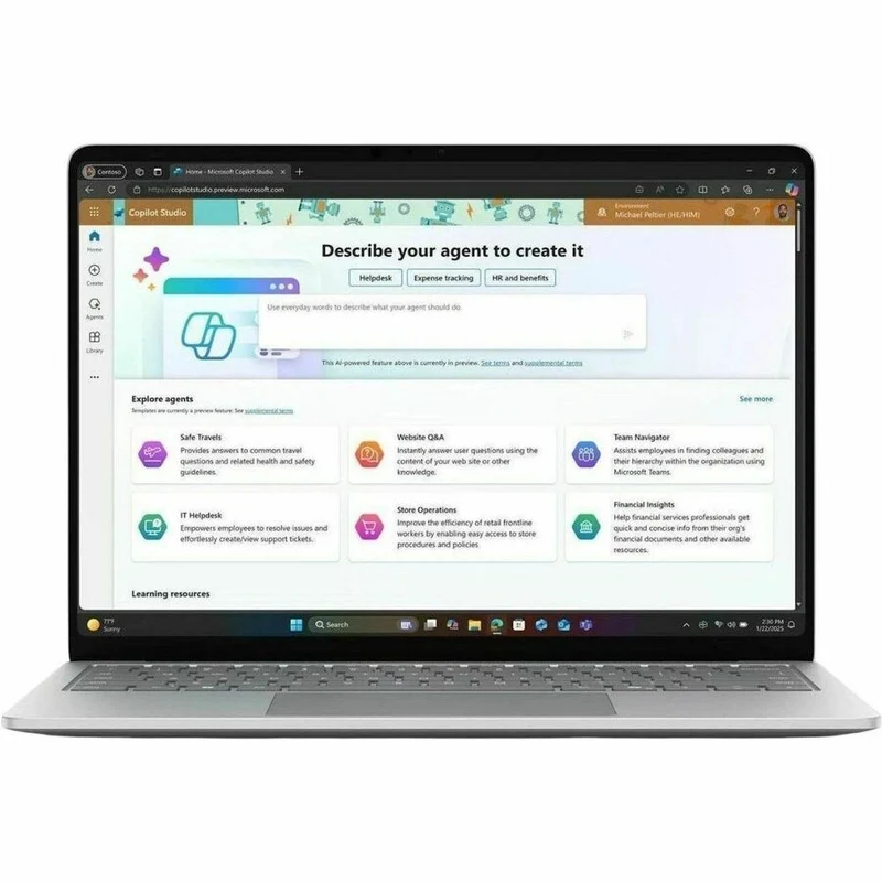 Microsoft Surface Laptop 7 13.8" Touchscreen Copilot+ PC Notebook - Intel Core Ultra 7 - 32 Go - SSD 256 Go - Clavier anglais - Platinum EP2-21104