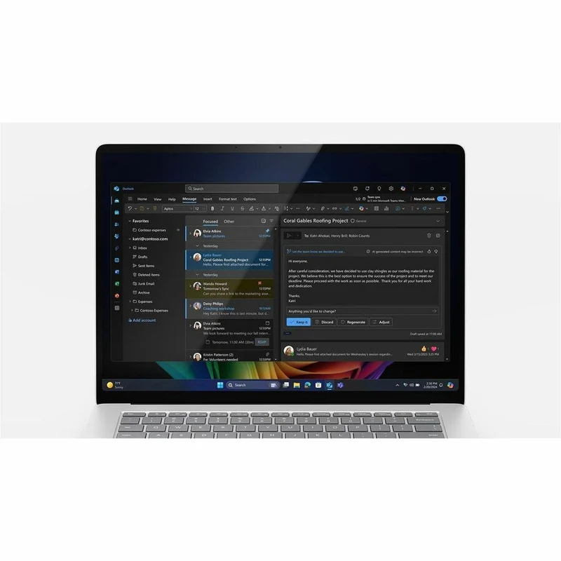 Microsoft Surface Laptop 7 15" Touchscreen Copilot+ PC Notebook - Intel Core Ultra 7 - 16 Go - SSD 256 Go - Clavier anglais - Platinum EP2-21405