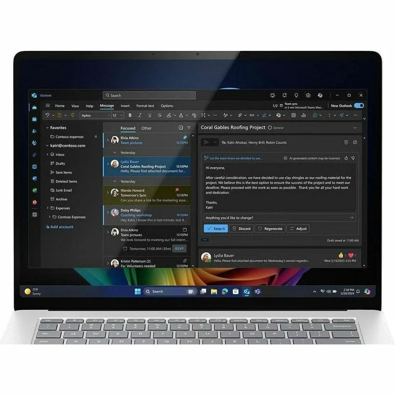 Microsoft Surface Laptop 7 15" Touchscreen Copilot+ PC Notebook - Intel Core Ultra 7 - 16 Go - SSD 512 Go - Clavier anglais - Platinum EP2-21432