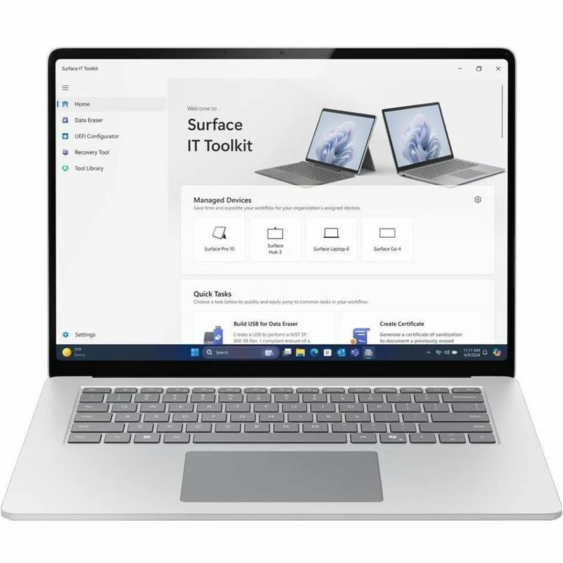Microsoft Surface Laptop 7 15" Touchscreen Copilot+ PC Notebook - Intel Core Ultra 7 - 16 Go - SSD 512 Go - Clavier anglais - Platinum EP2-21432