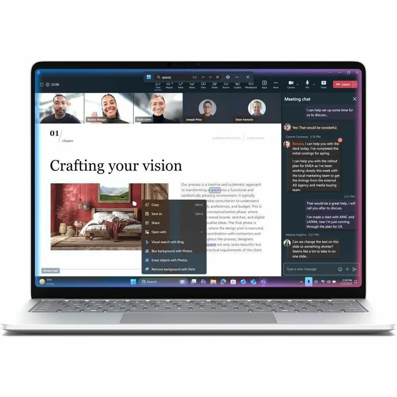 Ordinateur portable Microsoft Surface 13" à écran tactile Copilot+ - Qualcomm Snapdragon X Plus X1P-42-100 - 16 Go - SSD 512 Go - Platinum EP2-31735