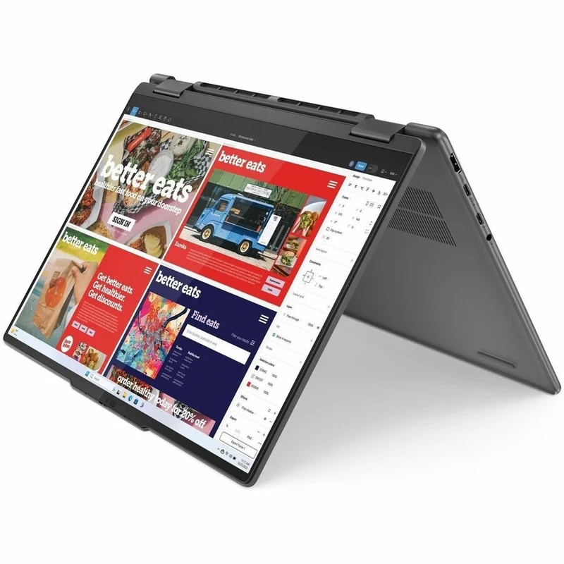 Lenovo Yoga 7 14IML9 83DJ000FCF Ordinateur portable 14 en 2 convertible 1 pouces à écran tactile - WUXGA - Intel Core Ultra 7 155U - 16 Go - SSD 512 Go - Clavier français et anglais - Gris orage 83DJ000FCF