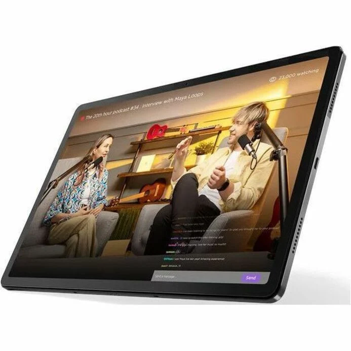 Tablette Lenovo Tab P12 TB370FU - 12.7" 3K - MediaTek Dimensity 7050 (6 nm) Octa-core - 8 Go - 256 Go de stockage - Android 13 - Gris orage ZACH0165US