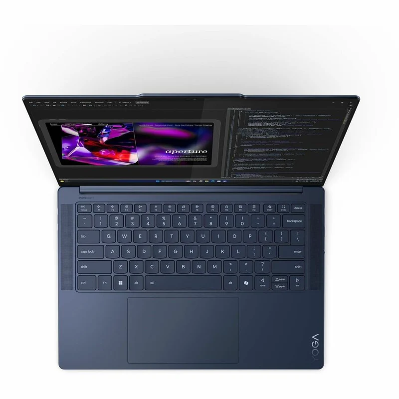 Ordinateur portable Lenovo Yoga Slim 7 14Q8X9 83ED0002CF 14.5" avec écran tactile Copilot+ - 3K - Qualcomm Snapdragon X Elite X1E-78-100 - 16 Go - SSD 512 Go - Clavier français et anglais - Bleu cosmique 83ED0002CF