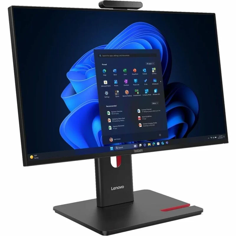 Ordinateur tout-en-un Lenovo ThinkCentre M70a Gen 6 13AY000AUS - Intel Core Ultra 5 2nd Gen 225T - 16 Go - SSD 256 Go - Écran tactile Full HD 23.8" - Ordinateur de bureau - Noir 13AY000AUS