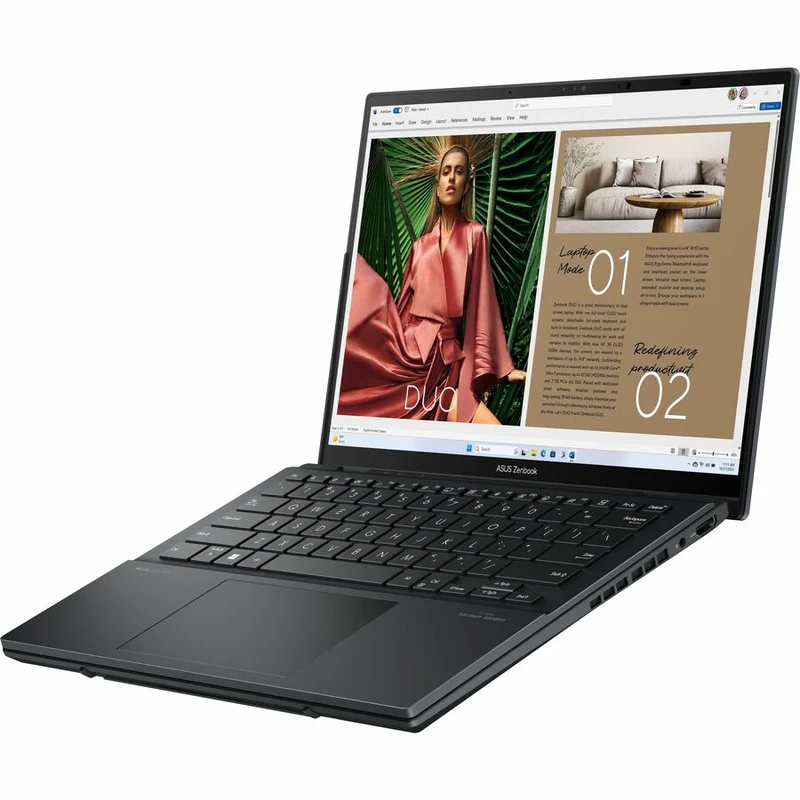 Asus ZenBook Duo UX8406 UX8406MA-DS71T-CA Ordinateur portable 14 en 2 1" tactile détachable - WUXGA - Intel Core Ultra 7 155H - Plateforme Intel Evo - 16 Go - SSD 1 To - Clavier anglais - Gris Inkwell UX8406MA-DS71T-CA
