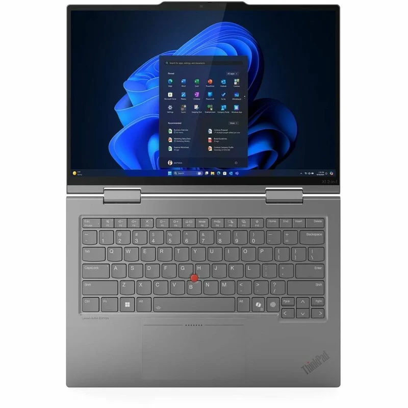 Ordinateur portable convertible 1 en 10 Lenovo ThinkPad X21 Gen 00032 (14Q2US) avec écran tactile 1 pouces - 2.8K - Intel Core Ultra 7 265U - Plateforme Intel Evo - 32 Go - SSD 512 Go - Clavier anglais - Gris 21Q00032US