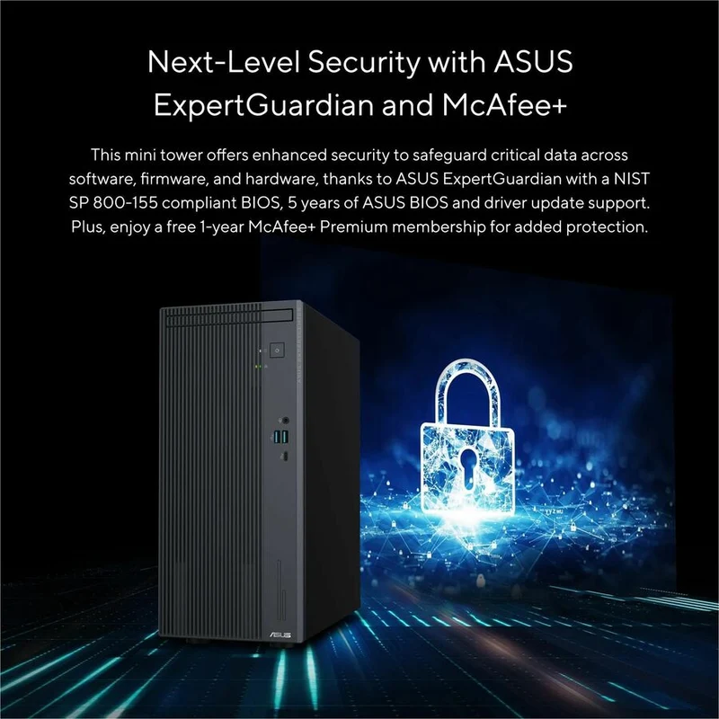 Ordinateur de bureau Asus ExpertCenter P500MVC- P71SR-CB - Intel Core i7 13e génération i7-13620H - 16 Go - SSD 1 To - Mini-tour - Gris P500MVC- P71SR-CB