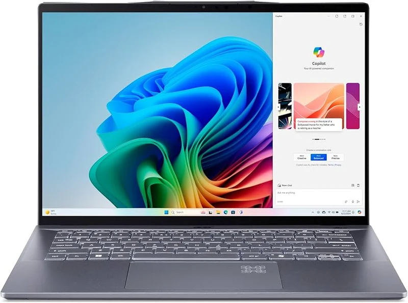 Ordinateur portable Acer Swift 14 AI SF14-11T SF14-11T-X0VQ avec écran tactile 14.5" (368.30 mm) Copilot+ - WQXGA - Qualcomm Oryon - 16 Go - SSD 1 To - Clavier anglais - Iron NX.KZWAA.002
