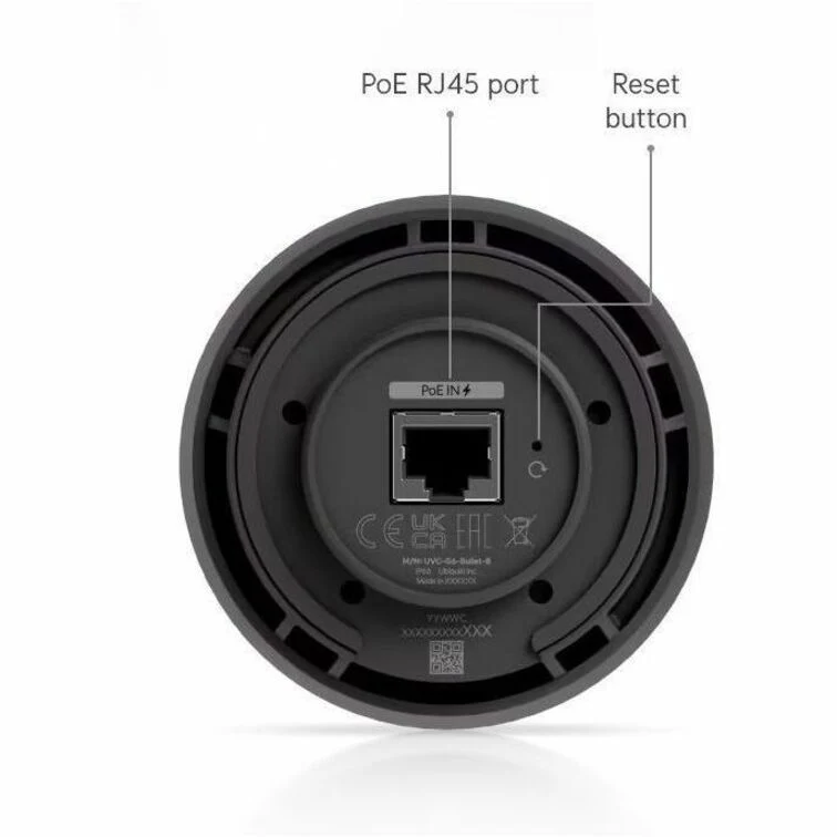 Caméra réseau Ubiquiti G6 8 mégapixels 4K - Couleur - Bullet - Noir UVC-G6-Bullet-B