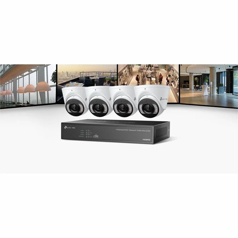 Kit IPC tourelle couleur TP-Link VIGI 4MP et NVR 4 canaux PoE+ - Disque dur 2 To VIGI NK4P-T4425-2T
