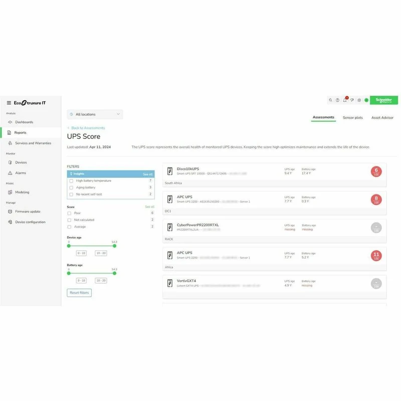 Abonnement, Expert informatique Ecostruxure, 1 an, Digital, Surveillance et gestion à distance des centres de données. SWITEXNUMXYR-DIGI