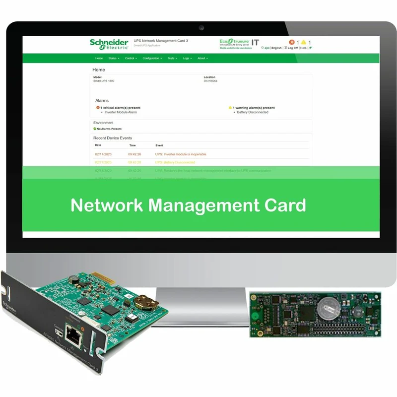 Cartes de gestion réseau APC by Schneider Electric - Abonnement - 1 onduleur monophasé Easy UPS - 1 ans FWENMC4P-ST1Y-DIGI