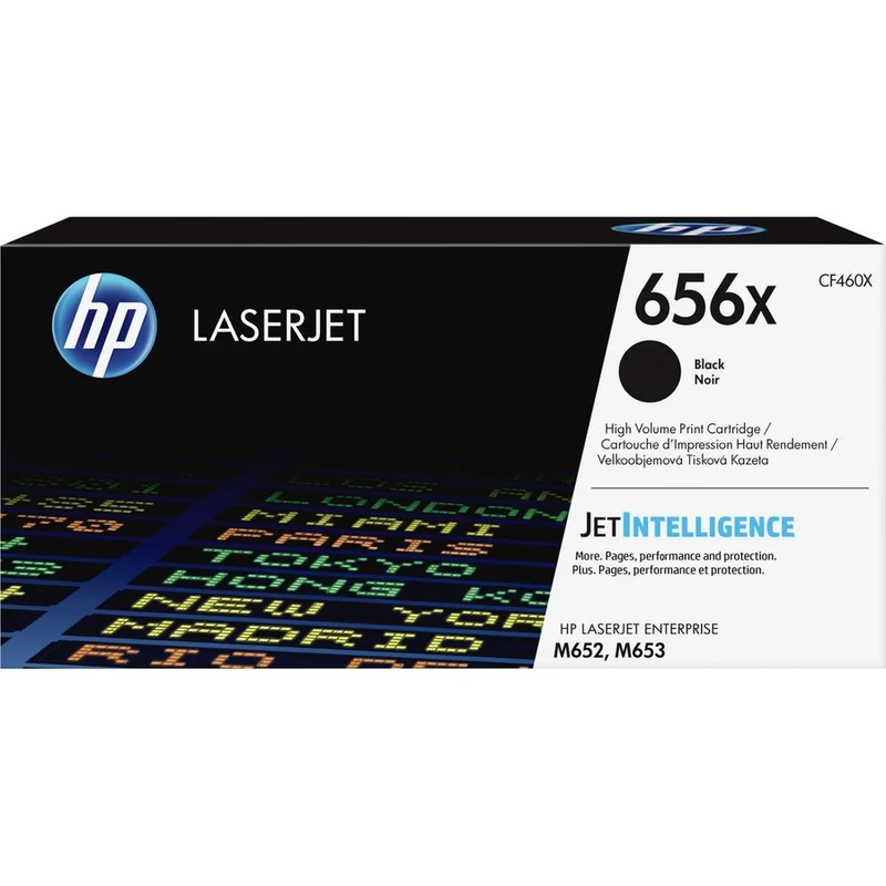 Cartouche de toner laser HP 656X (CF460X) d'origine à haut rendement - Noir - 1 pièce CF460X