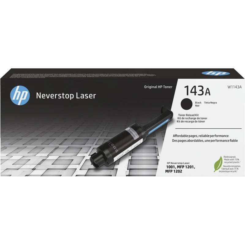 Cartouche de toner laser d'origine HP 143A - Noir - 1 / Carton W1143A
