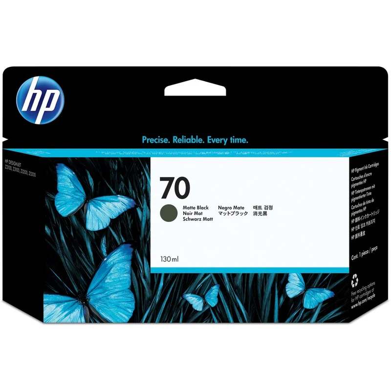 Cartouche d'encre jet d'encre HP 70 (C9448A) d'origine - Pack individuel - Noir mat - 1 unité C9448A