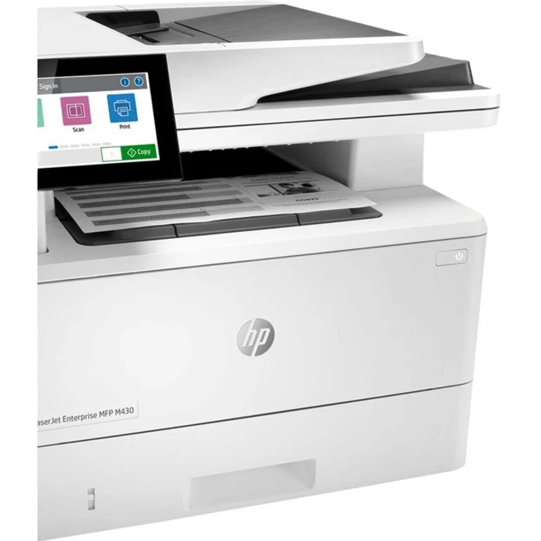 Imprimante multifonction laser HP LaserJet M430f-Monochrome-Copieur/Fax/Scanner-42 ppm Impression monochrome-1200x1200 Impression-Impression recto verso automatique-100000 pages mensuellement-350 feuilles Entrée-Scanner couleur-600 Scan optique-Fax monochrome-Gigabit Ethernet 3PZ55A#BGJ
