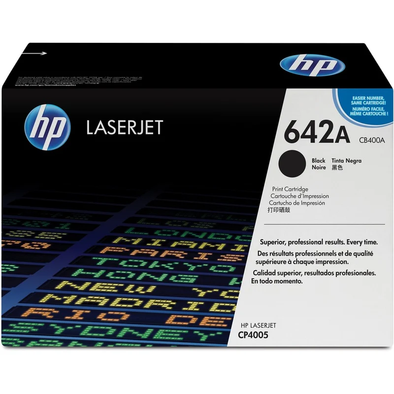 Cartouche de toner laser d'origine HP 642A (CB400A) - Noir - 1 pièce CB400A