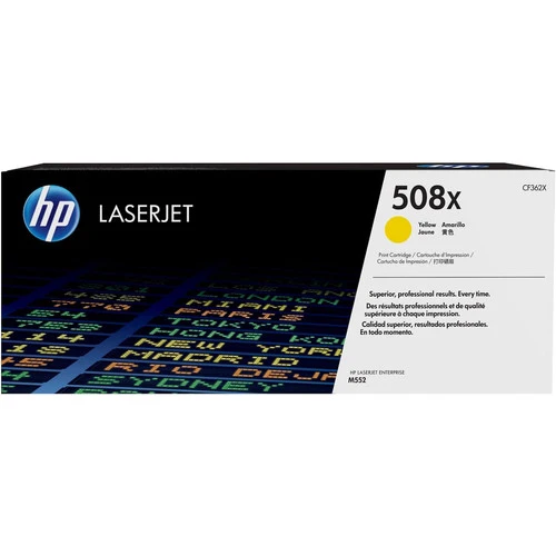 Cartouche de toner laser HP 508X (CF362X) d'origine à haut rendement - Paquet unique - Jaune - 1 de chaque CF362X