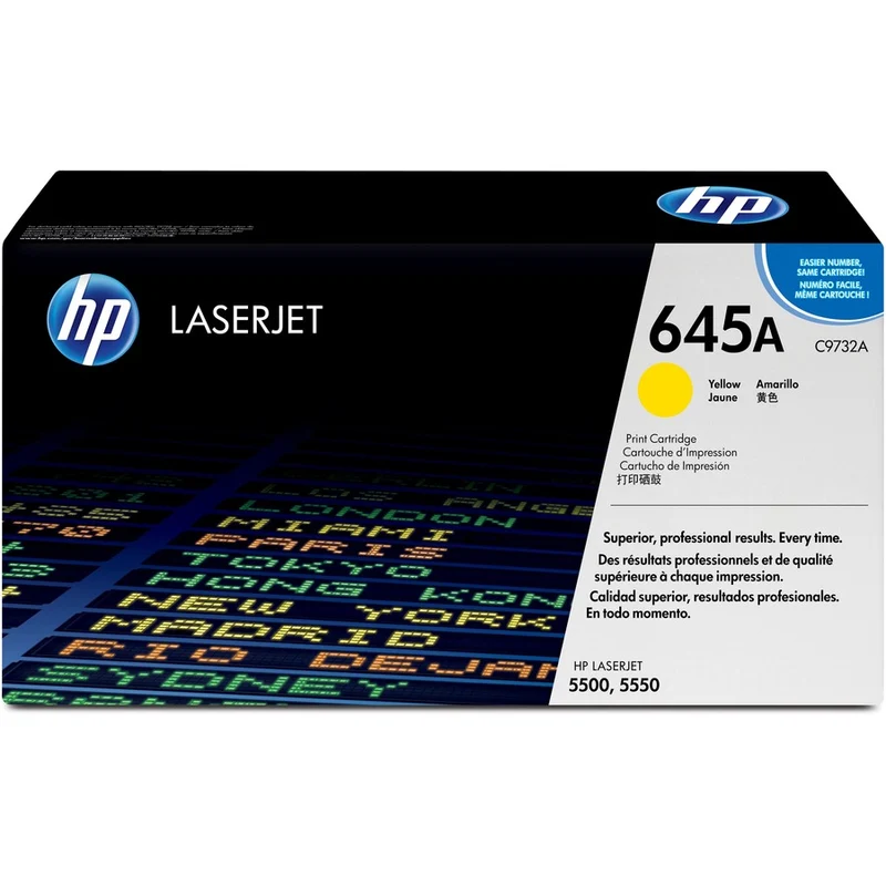 Cartouche de toner laser HP 645A (C9732A) d'origine - Pack individuel - Jaune - 1 unité C9732A