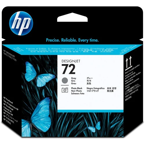 Tête d'impression à jet d'encre d'origine HP 72 (C9380A) - Pack individuel - Gris, noir photo - 1 pièce C9380A