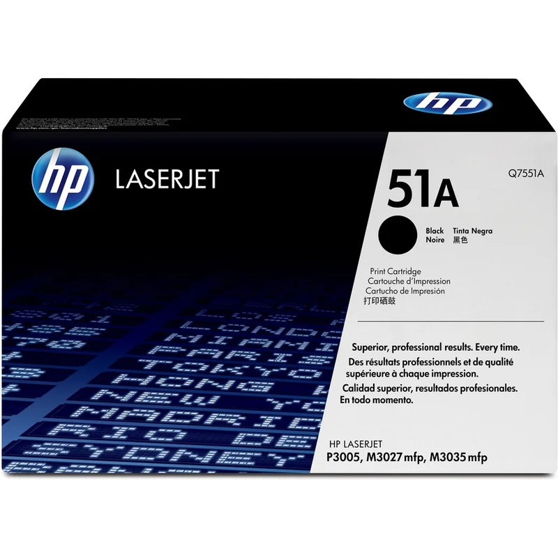 Cartouche de toner laser d'origine HP 51A (Q7551A) - Paquet unique - Noir - 1 unité Q7551A