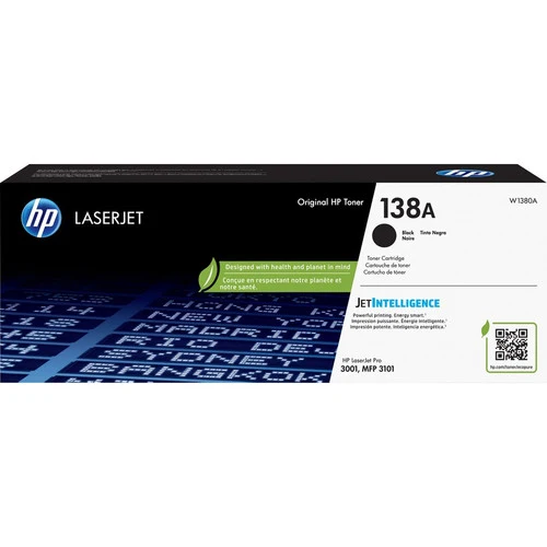 Cartouche de toner laser HP 138A d'origine à rendement standard - Noir - 1 unité W1380A