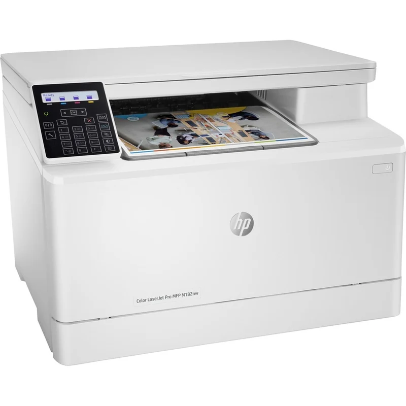 Imprimante multifonction laser couleur HP LaserJet Pro M182nw - Copieur/scanner - 17 ppm en monochrome/17 ppm en couleur - Impression 600 x 600 ppp - Impression recto verso manuelle - 30000 150 pages - 1200 feuilles - Entrée 7 55 ppp - Numérisation optique - LAN sans fil - HP ePrint - Mopria XNUMXKWXNUMXA#BGJ