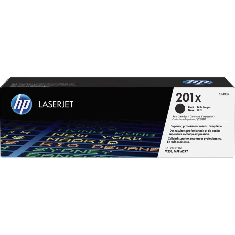 Cartouche de toner laser HP 201X d'origine à haut rendement - Noir - 1/paquet CF400X