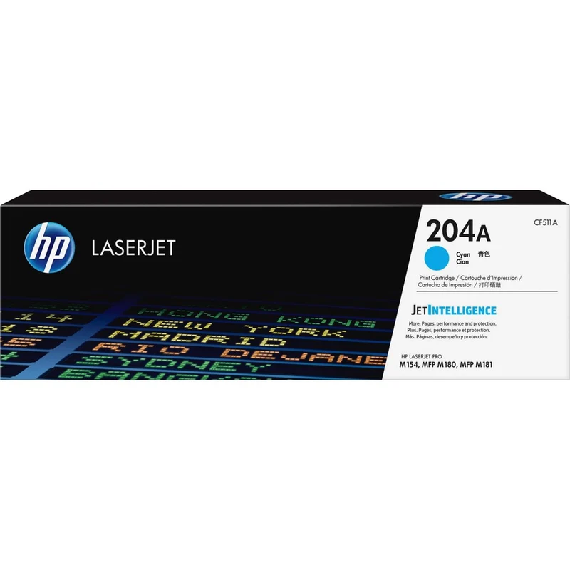 Cartouche de toner laser HP 204A (CF511A) d'origine à rendement standard - Cyan - 1 de chaque CF511A