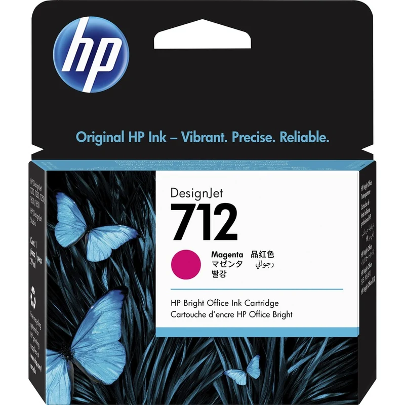 Cartouche d'encre jet d'encre d'origine HP 712 - Magenta - 1 unité 3ED68A