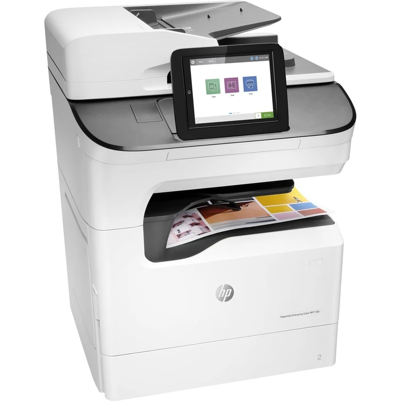 Imprimante multifonction HP PageWide 780dns Page Wide Array - Copieur/Scanner couleur - Impression monochrome/couleur 65 ppm - Impression 2400 x 1200 - Impression recto verso automatique - 100000 650 pages par mois - 600 feuilles d'entrée - Scanner couleur - 7 numérisation optique - Gigabit Ethernet J10Z1A#BXNUMXH