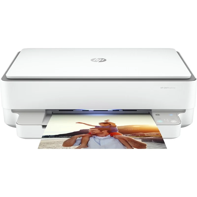 Imprimante multifonction jet d'encre sans fil HP Envy 6055e - Couleur - Copieur/Scanner - Impression 4800 x 1200 - Impression recto verso automatique - 1000 pages par mois - 100 feuilles d'entrée - Scanner couleur - 1200 Numérisation optique - LAN sans fil - Application HP Smart - Apple AirPrint - Mopria 223N1A#B1H