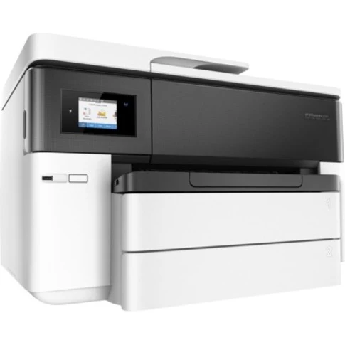 Imprimante multifonction jet d'encre HP Officejet Pro 7740 - Couleur - Copieur/Télécopieur/Scanner - 34 ppm en monochrome/34 ppm en couleur - Impression 4800 x 1200 ppp - Impression recto verso automatique - 30000 500 pages - 1200 feuilles - Entrée 5 ppp - Numérisation optique - Couleur - Télécopieur - LAN sans fil G38J1A#BXNUMXH