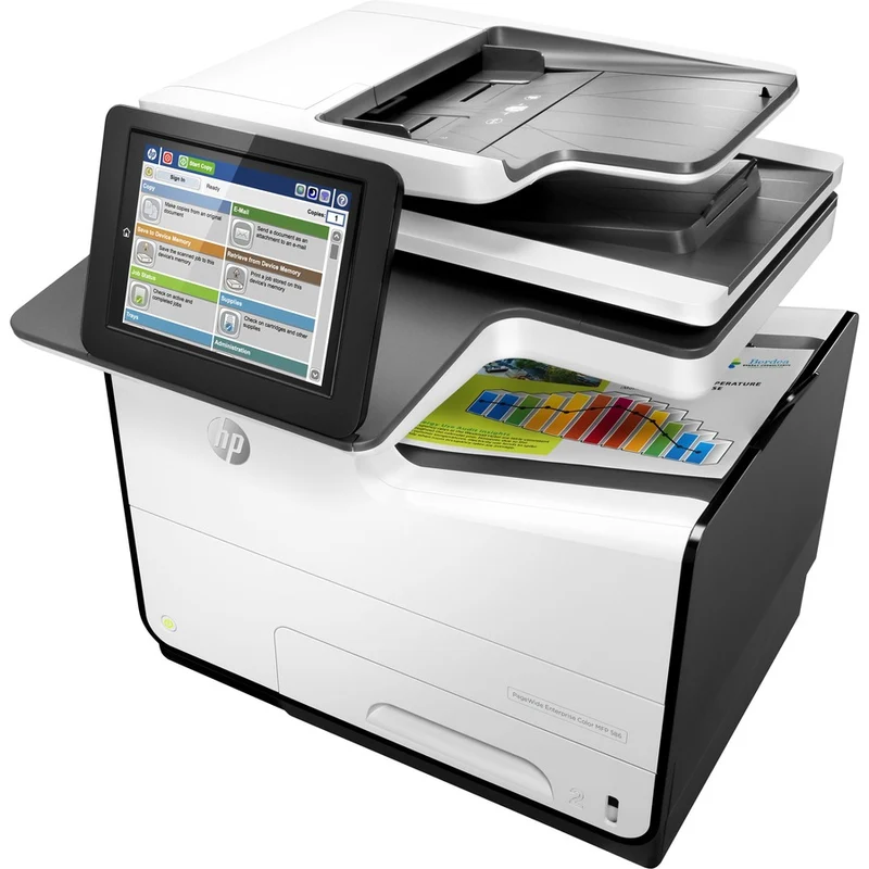 Imprimante multifonction HP PageWide 586 586dn Page Wide Array - Copieur/Scanner couleur - Impression couleur 50 ppm mono/50 ppm - Impression 2400 x 1200 - Impression recto verso automatique - 80000 550 pages par mois - 600 feuilles d'entrée - Scanner couleur - 1 numérisation optique - Gigabit Ethernet G39WXNUMXA #BGJ