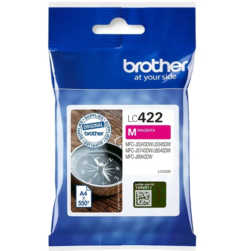 Cartouche d'encre à jet d'encre Brother d'origine, rendement élevé/standard – Noir – Lot de 2 (LC4022PKS)