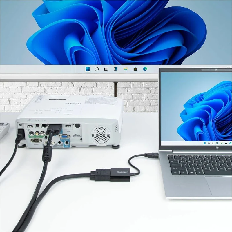 Adaptateur HDMI vers VGA StarTech.com, convertisseur vidéo actif pour ordinateur portable/de bureau, 1920 x 1080 (1080p), source HDMI vers moniteur/écran VGA HD2VGAE3