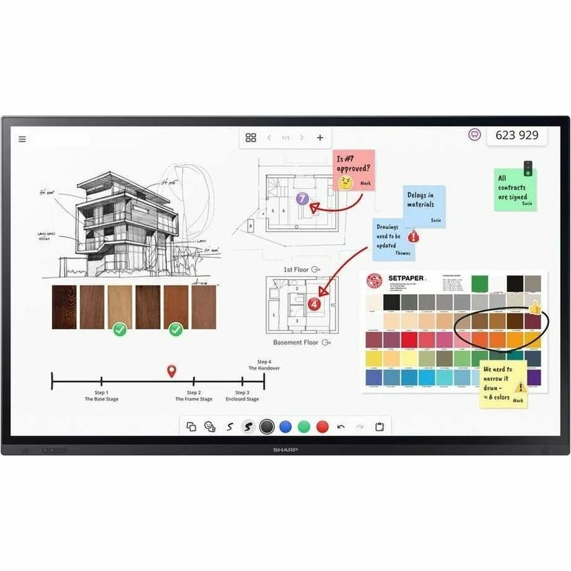 Écran collaboratif Sharp AQUOS BOARD PN-LA752 PNLA752