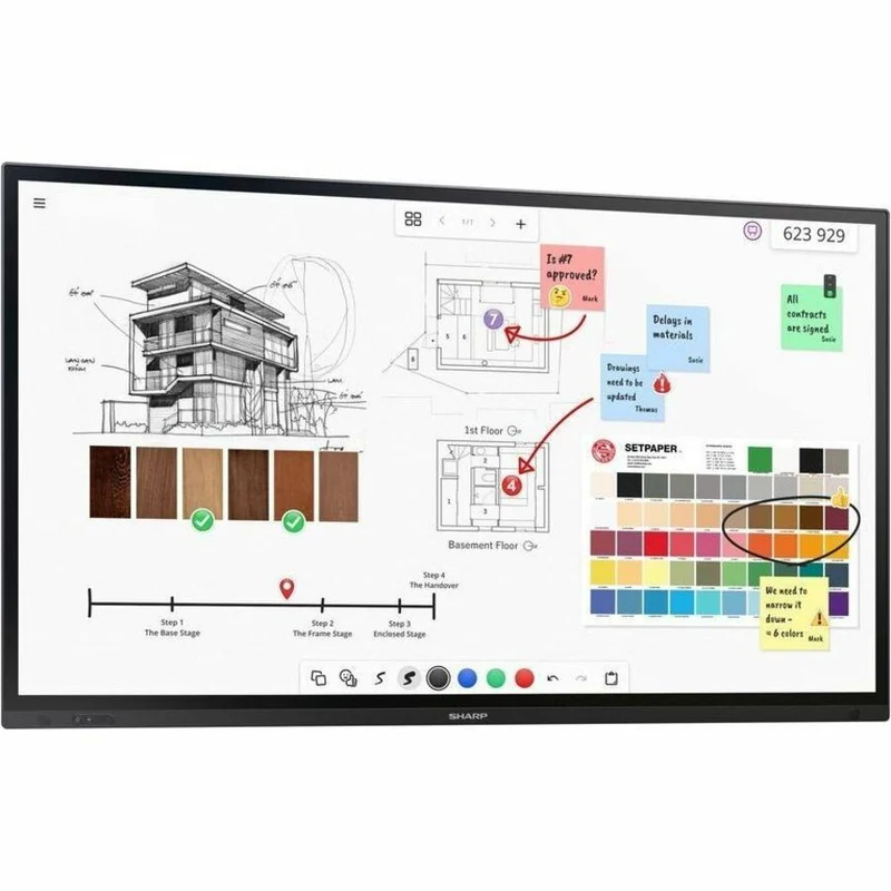 Écran collaboratif Sharp AQUOS BOARD PN-LA752 PNLA752
