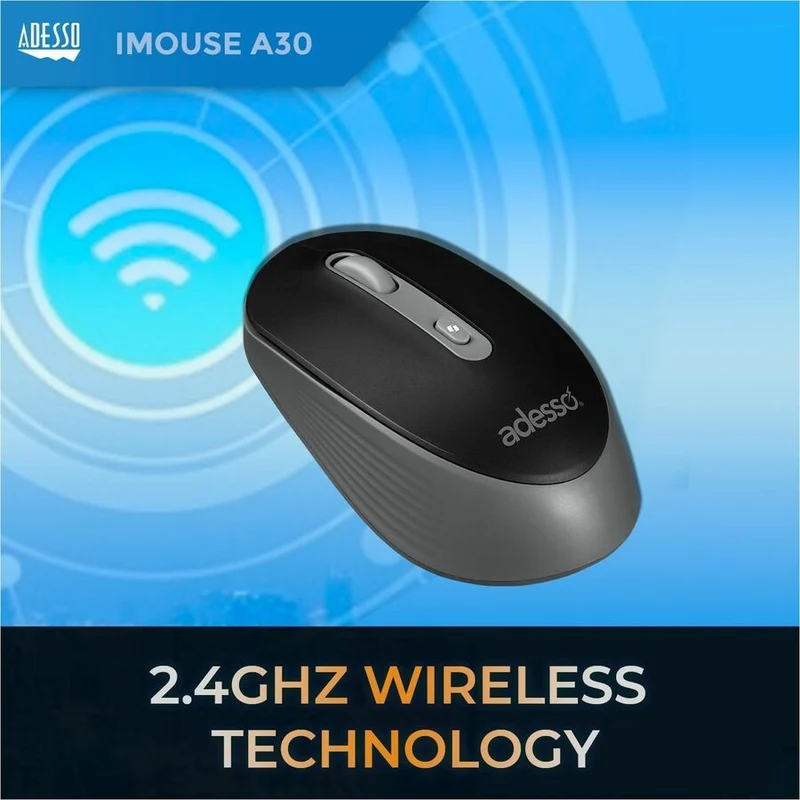 Souris sans fil Adesso iMouse A30B avec bouton de raccourci AI CoPilot IMOUSE-A30B