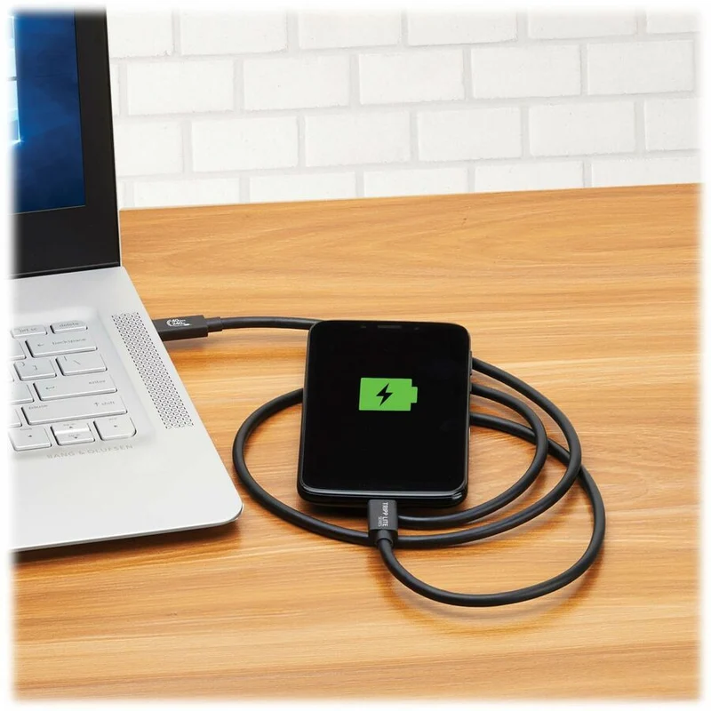 Câble USB4 40 Gbit/s Tripp Lite by Eaton (M/M) - USB-C, 8K 60 Hz, charge PD 240 W, noir, 1.2 m (4 pi. U521-1P2M-BK