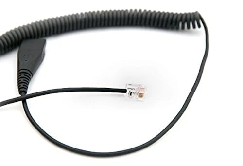 Câble d'interface spiralé Axtel AXC-04 QD/RJ (0.5 m–2 m) – Câble à déconnexion rapide compatible Cisco/Avaya